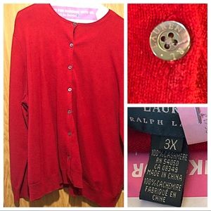 Lauren Ralph Lauren Cashmere Cardigan size 3X